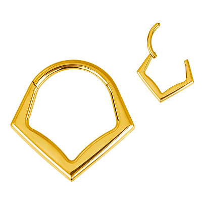 Кольцо-кликер Мускул Gold 1.2 мм (16 G)